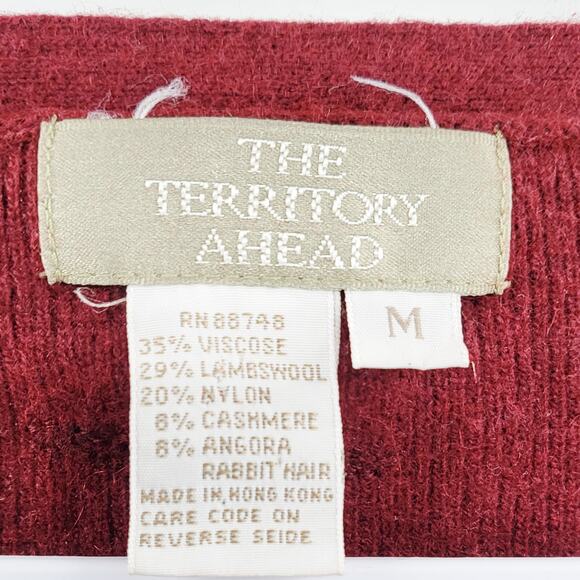 Vintage The Territory Ahead Lambswool Angora Cashmere Blend Sweater Women’s Sz M - Picture 4 of 6